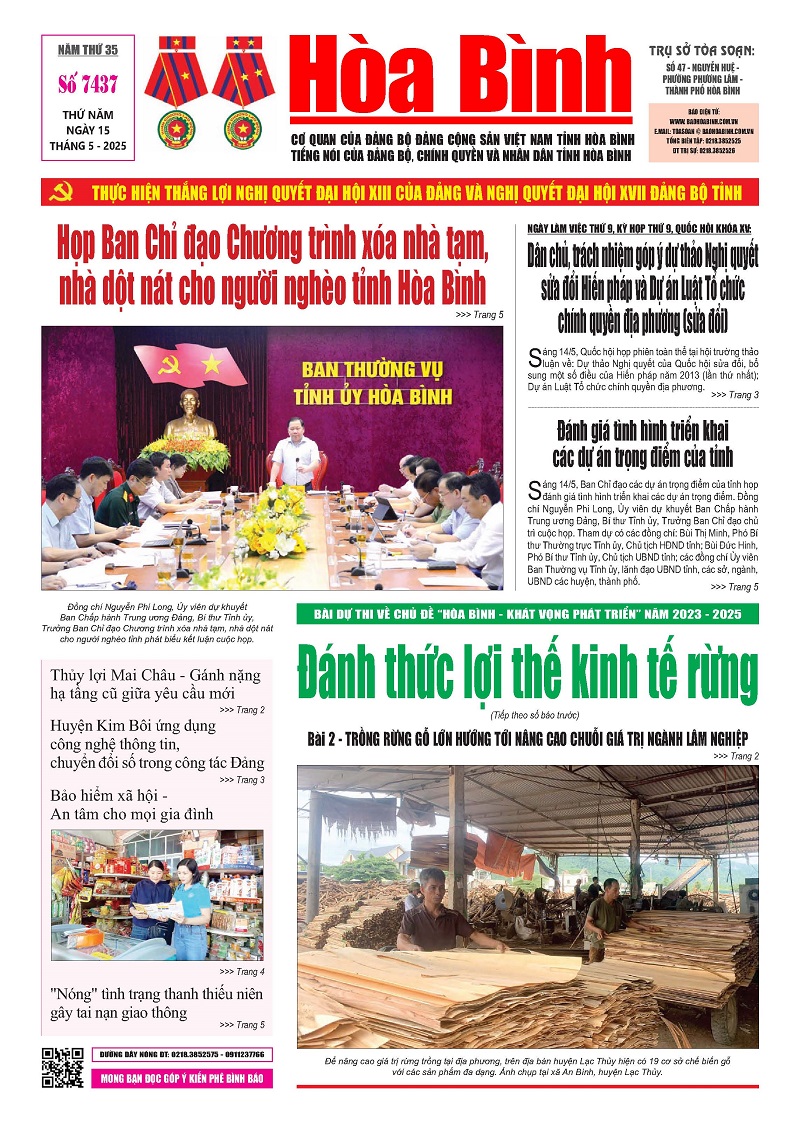 Báo Hòa Bình số 7437